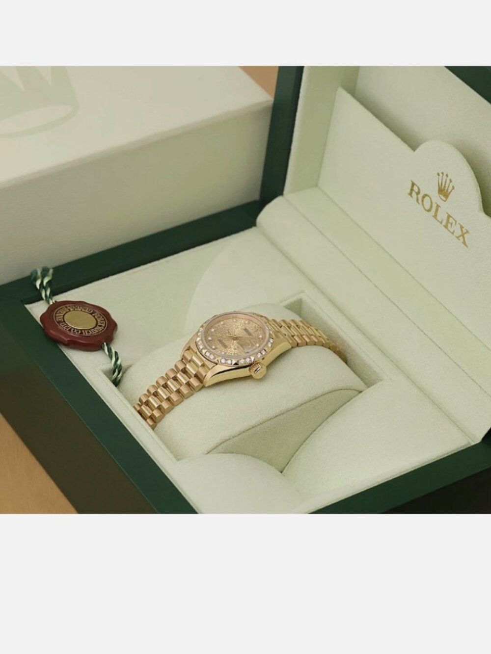 ROLEX PRESIDENT LADIES 18K FACTORY WITH TAG, BOX!!!
